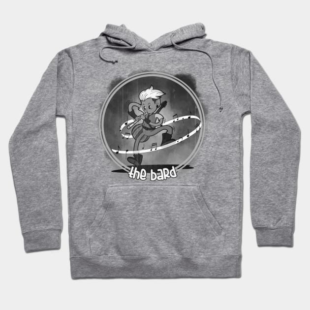 The bard - B&W Hoodie by Meeko_Art